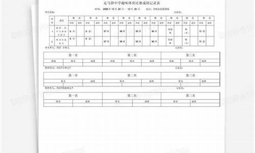 体育比赛成绩_体育比赛成绩单